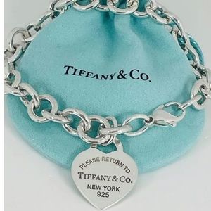 Return to Tiffany blue enamel bracelet
